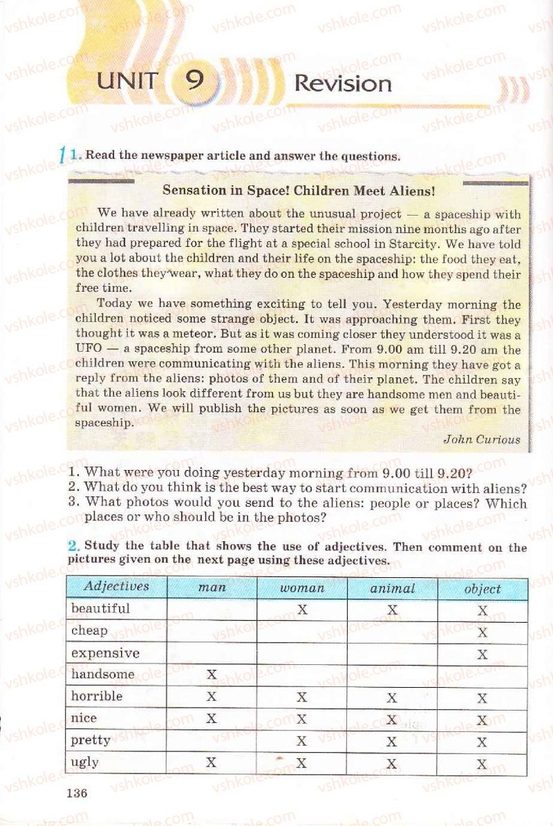 Страница 136 | Підручник Англiйська мова 6 клас Л.В. Биркун 2006