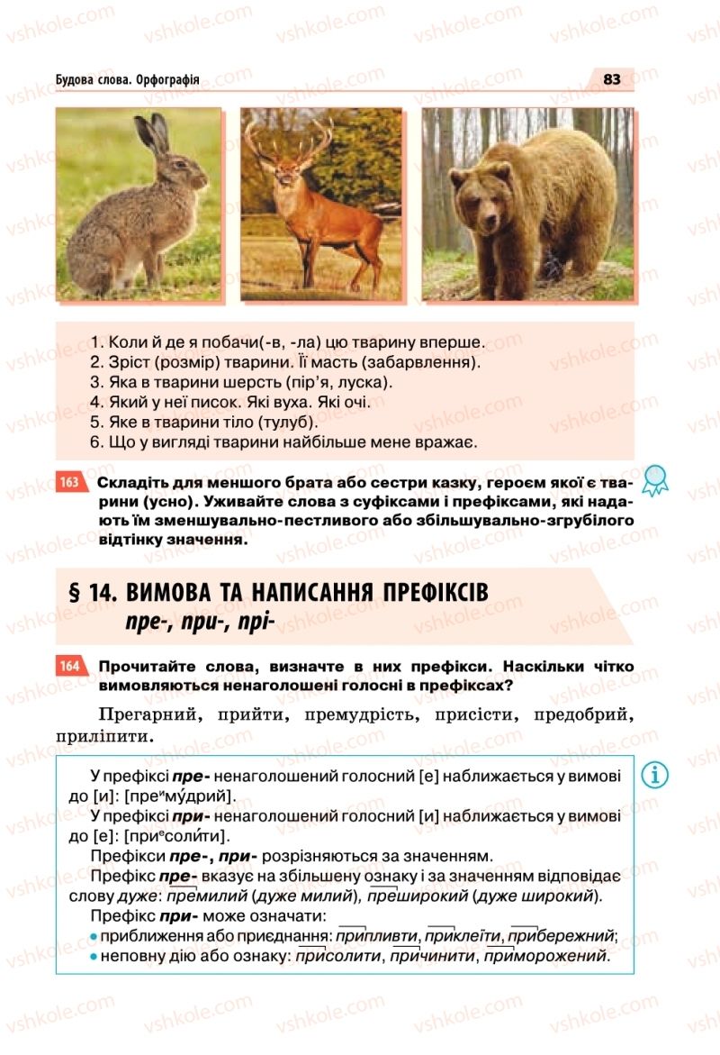 Страница 83 | Підручник Українська мова 5 клас О.П. Глазова 2018