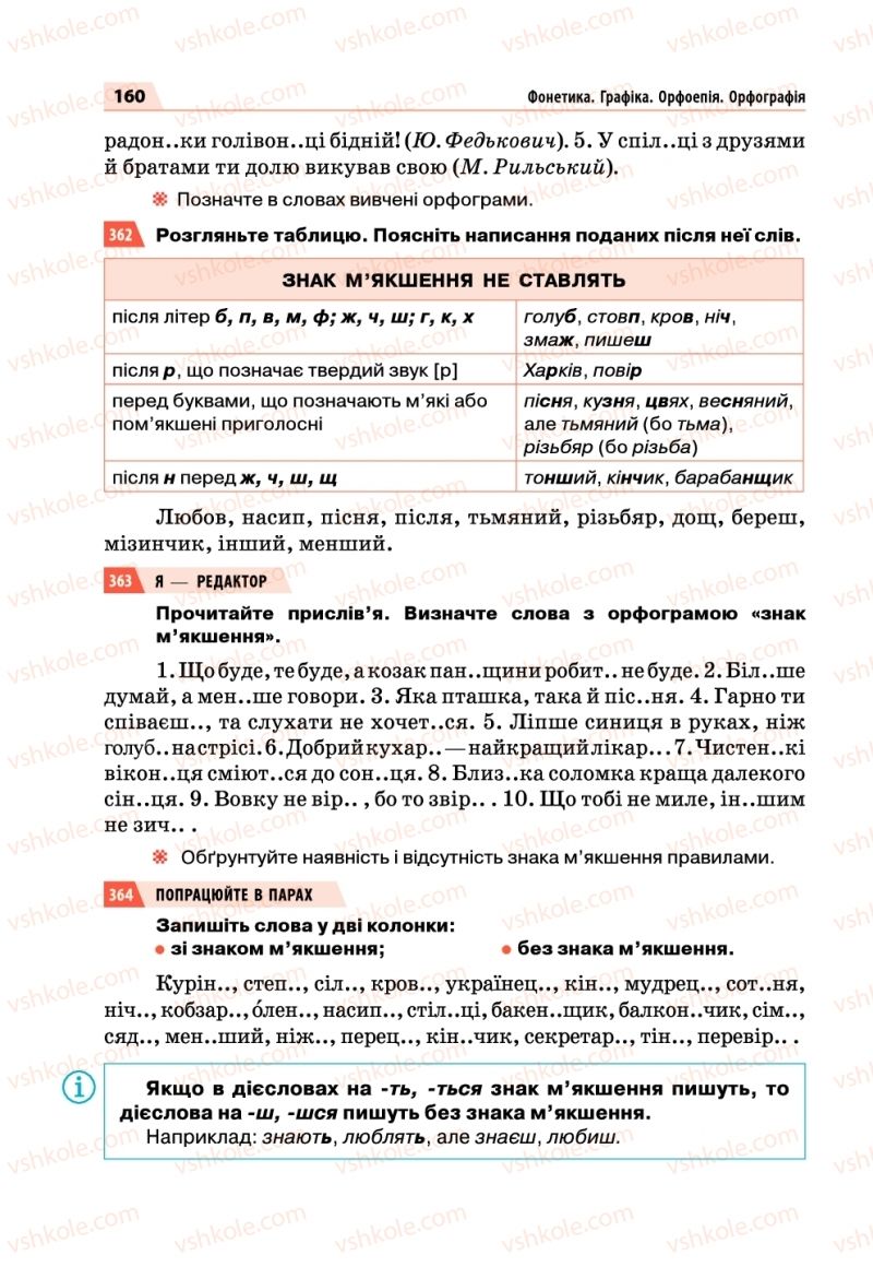 Страница 160 | Підручник Українська мова 5 клас О.П. Глазова 2018