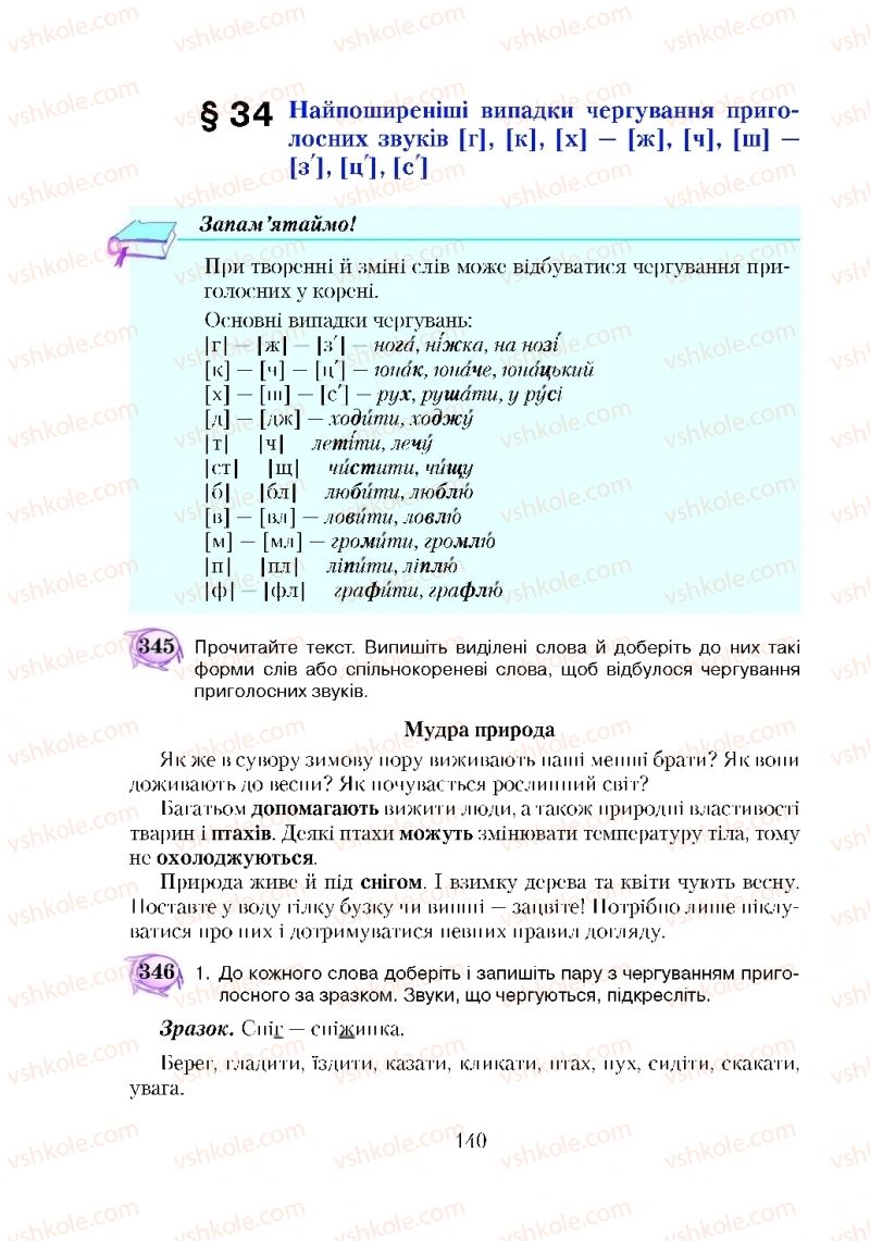 Страница 140 | Підручник Українська мова 5 клас С.Я. Єрмоленко, В.Т. Сичова 2018