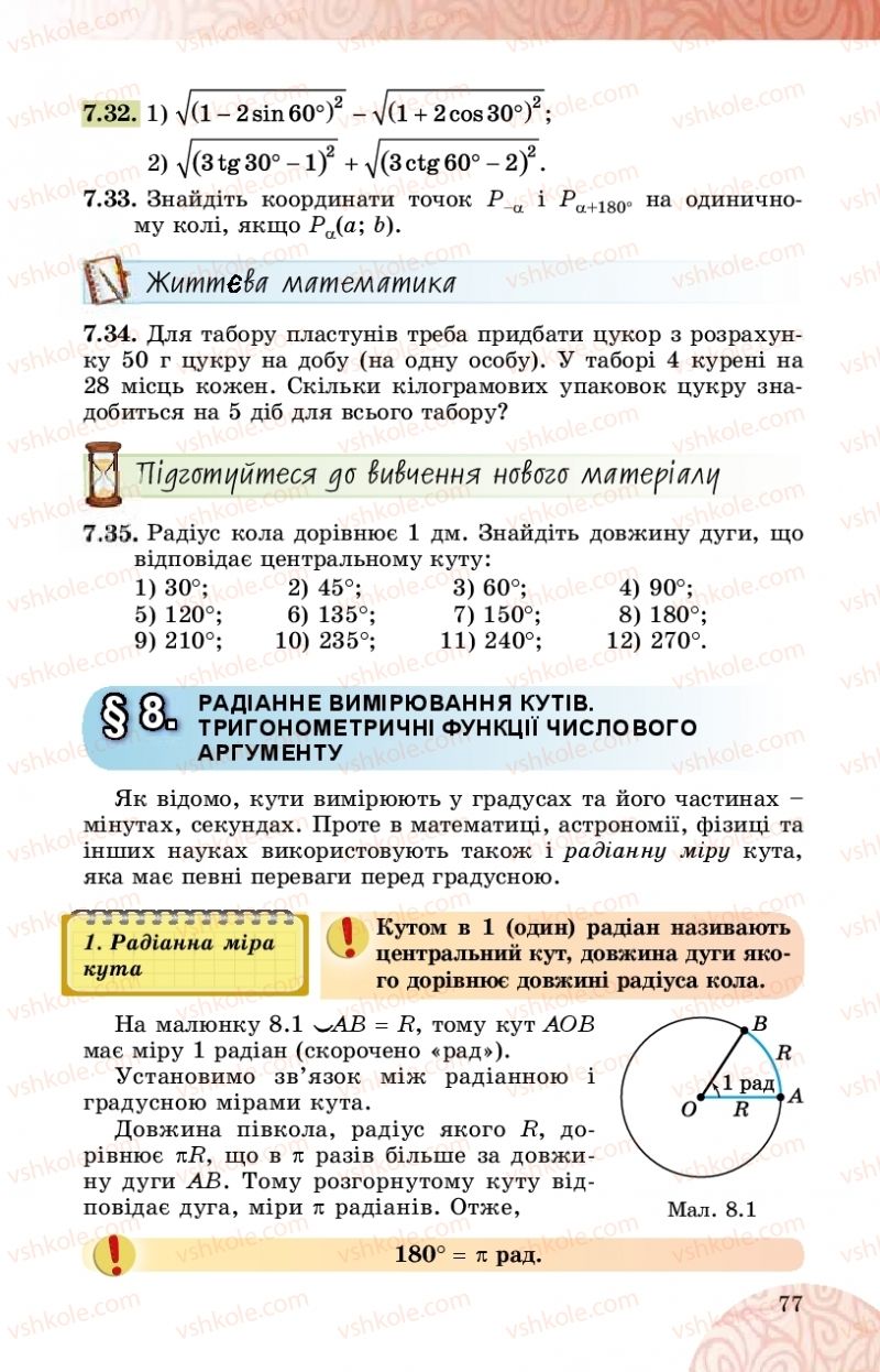 Страница 77 | Підручник Математика 10 клас О.С. Істер 2018