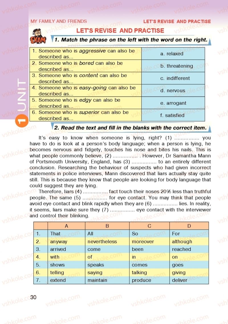 Страница 30 | Підручник Англiйська мова 10 клас Л.І. Морська 2018
