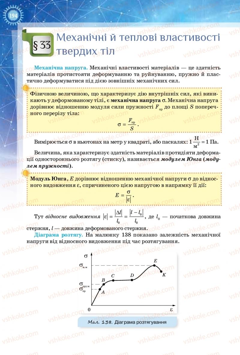 Страница 194 | Підручник Фізика 10 клас Т.М. Засєкіна, Д.О. Засєкін 2018 Рівень стандарту