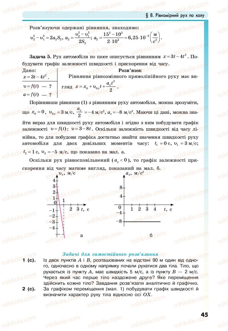 Страница 45 | Підручник Фізика 10 клас М.В. Головко, Ю.С. Мельник, Л.В. Непорожня 2018