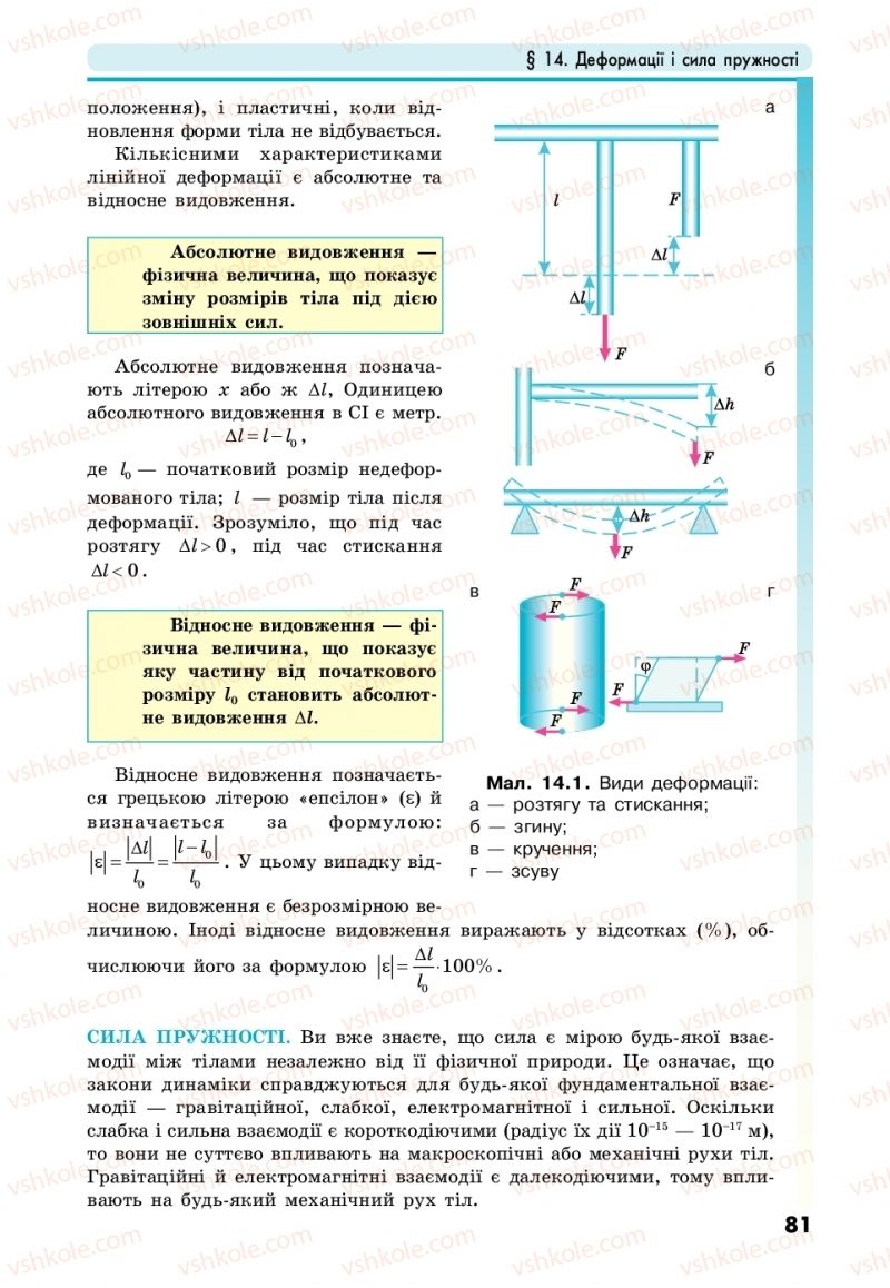 Страница 81 | Підручник Фізика 10 клас М.В. Головко, Ю.С. Мельник, Л.В. Непорожня 2018