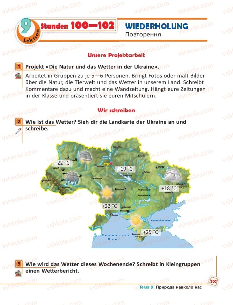 Страница 205 | Підручник Німецька мова 5 клас С.І. Сотникова, Г.В. Гоголєва 2018 5 рік навчання