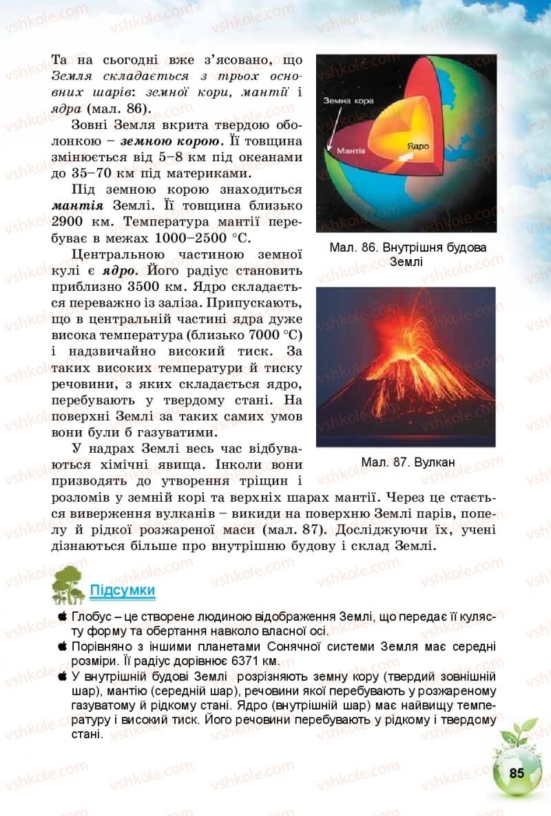 Страница 85 | Підручник Природознавство 5 клас Т.В. Коршевнюк, І.В. Баштовий 2018